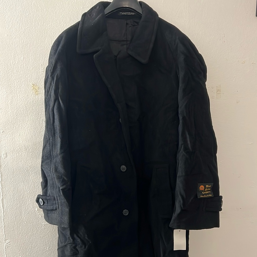 BRAND NEW Jeremy Cobb II Wool/Cashmere Single Breasted Full Length Overcoat
